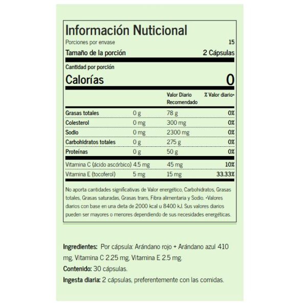 ORIGINAL GREEN - 2 ARANDANOS 30CAPS