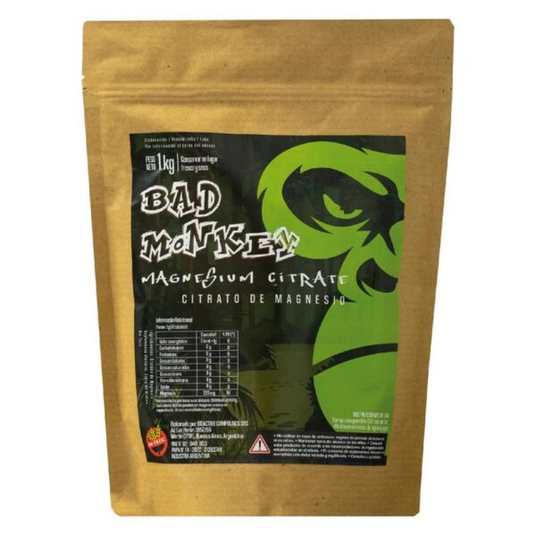 BAD MONKEY - CITRATO DE MAGNESIO 1000GR