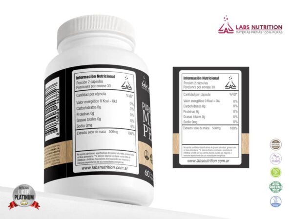 LABS NUTRITION - MACA PERUANA PURA 60CAPS