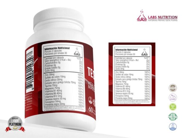 LABS NUTRITION - TESTOSTERONE 60CAPS