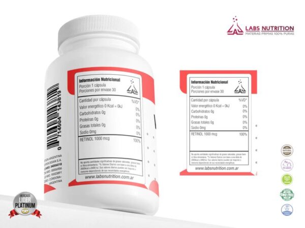 LABS NUTRITION - VITAMINA A X 30CAPS