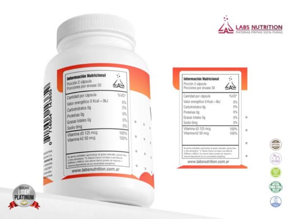LABS NUTRITION - VITAMINA D3 + K2 60CAPS