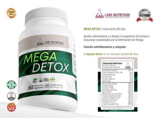 LABS NUTRITION - MEGA DETOX/HONGO CANDIDA X 60CAPS