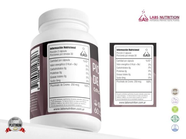 LABS NUTRITION - PICOLINATO DE CROMO 250MG