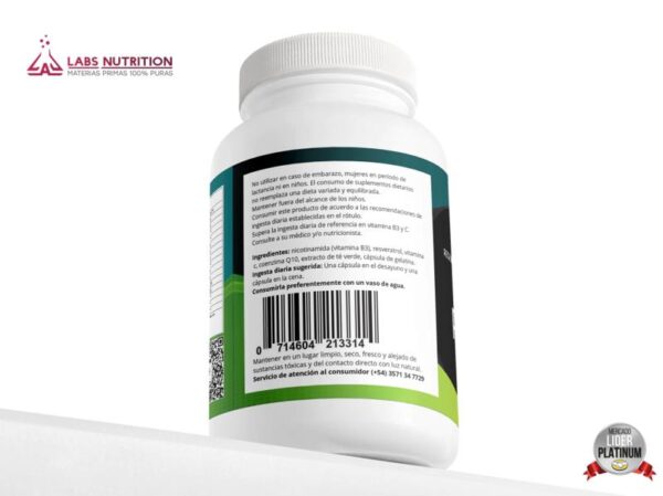 LABS NUTRITION - NAD + RESVERATROL X 60CAPS