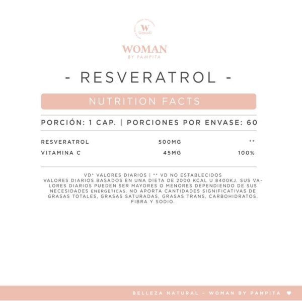 WOMAN SUPPLEMENTS - RESVERATROL BY PAMPITA X 60 CAPS