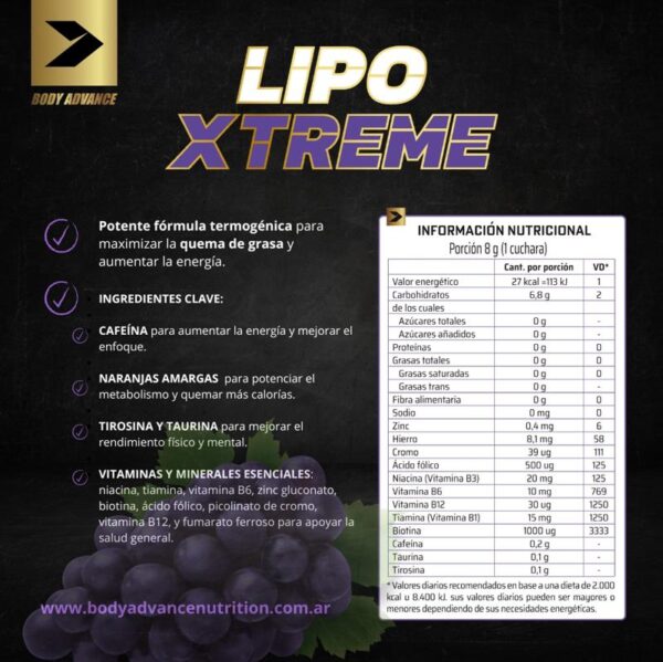 BODY ADVANCE - LIPO EXTREME 240GR